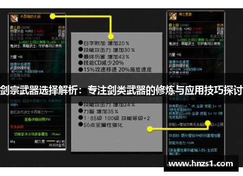 剑宗武器选择解析:专注剑类武器的修炼与应用技巧探讨